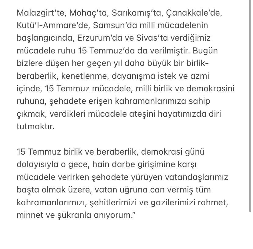 nazimiye_kymkm's tweet photo. Kaymakamımız Uğur Tutkan’ın, 15 Temmuz Demokrasi ve Milli Birlik Günü dolayısıyla yayımladıkları mesajları aşağıda sunulmaktadır: https://t.co/7DBSPVevwP