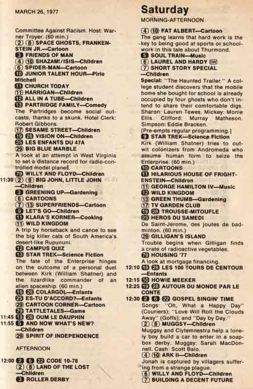 VintageCity60's tweet photo. OK everyone. It's Saturday morning/afternoon in 1977...what are you watching? #television #TVGuide #SaturdayMorning #Saturday #TVlistings #vintage #classice #childhood #memories #cartoons #Kidsshows https://t.co/mNROl1Vewj