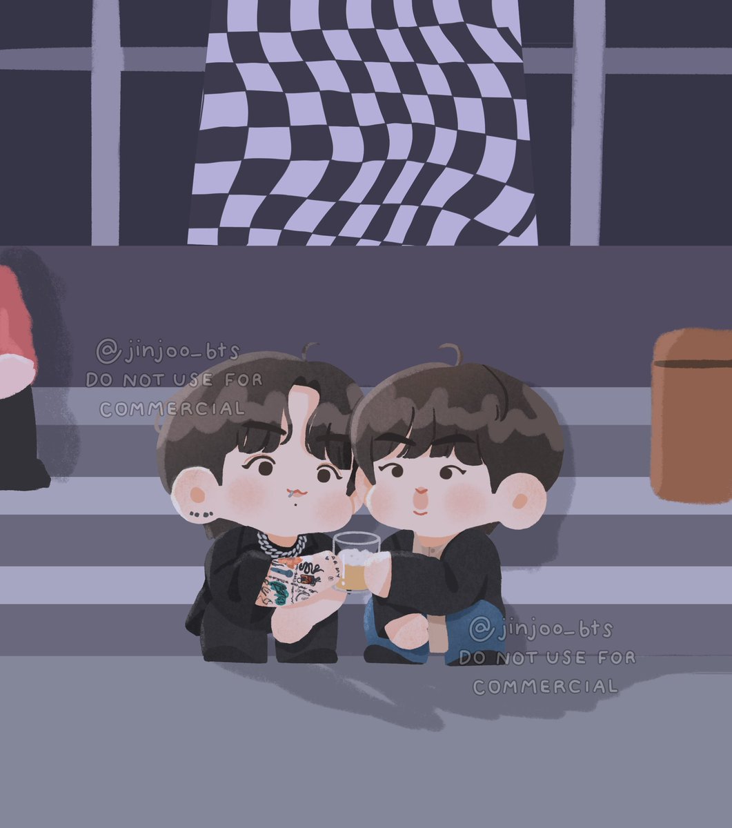 jinjoo_bts's tweet photo. 🐰🍺🐹 #jin #jungkook https://t.co/zhuNyFjsjc