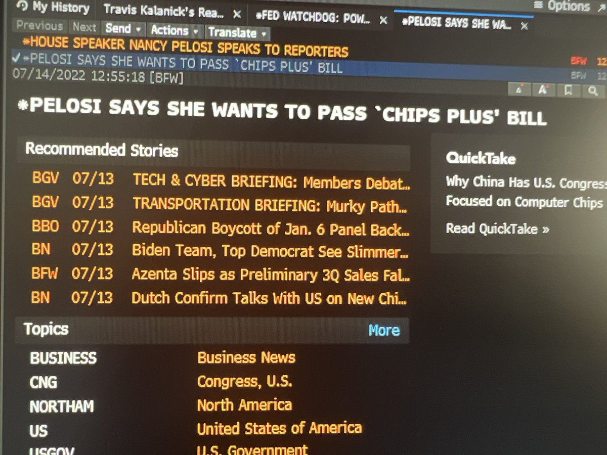 Nancy Pelosi just disclosed a $5M stake in Nvidia. 

Coincidentally, Pelosi also wants to invest $50B in a "chips plus" bill. 

I'm sure there is absolutely zero correlation here.