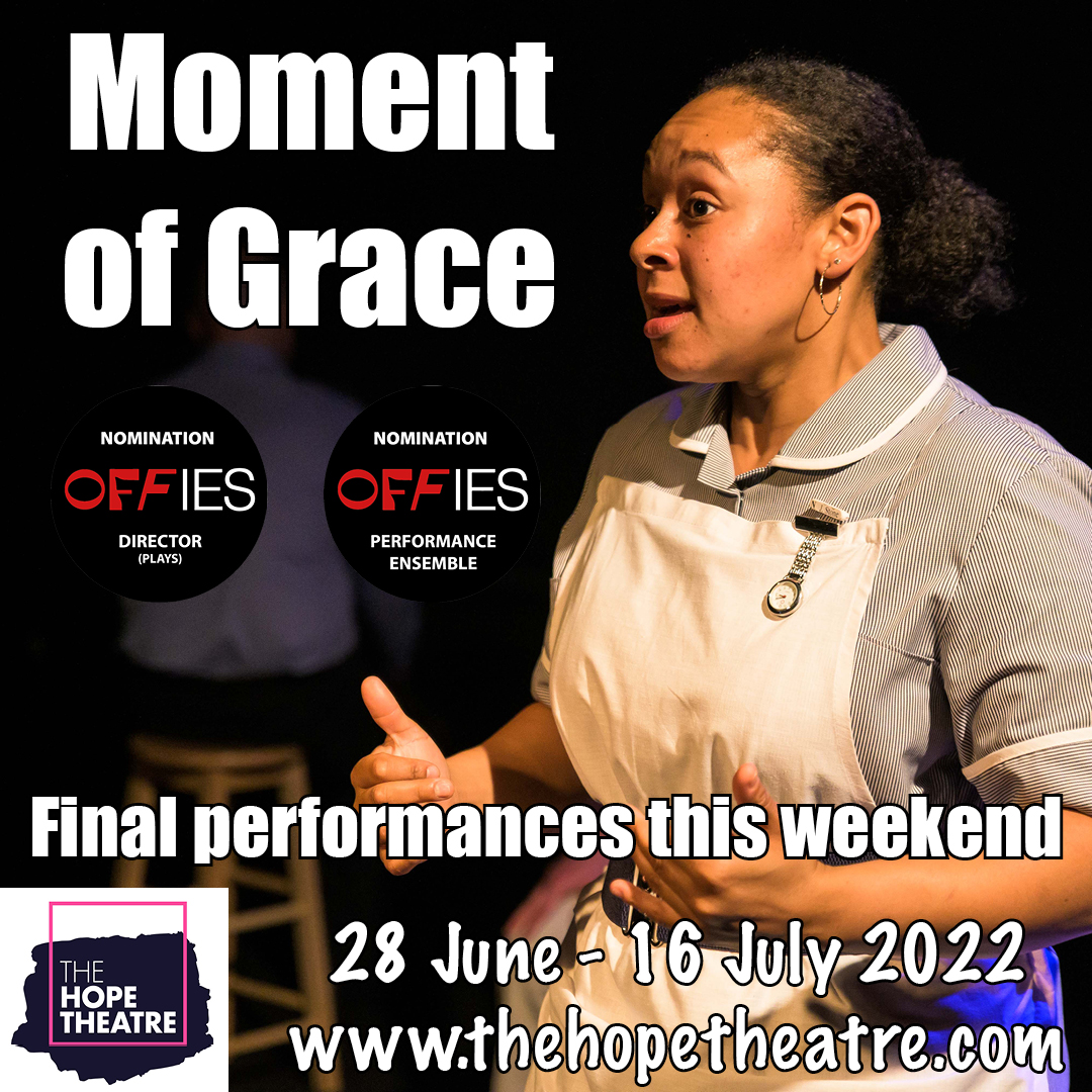 It's you final chance to see @OffWestEndCom nominated Moment of Grace - the heartbreaking story, based on personal testimonies, about the princess, the patient & the handshake that changed the face of AIDS forever.
'Simply sensational' @BoyzMagazine  

🎟  bit.ly/3rFZRpe