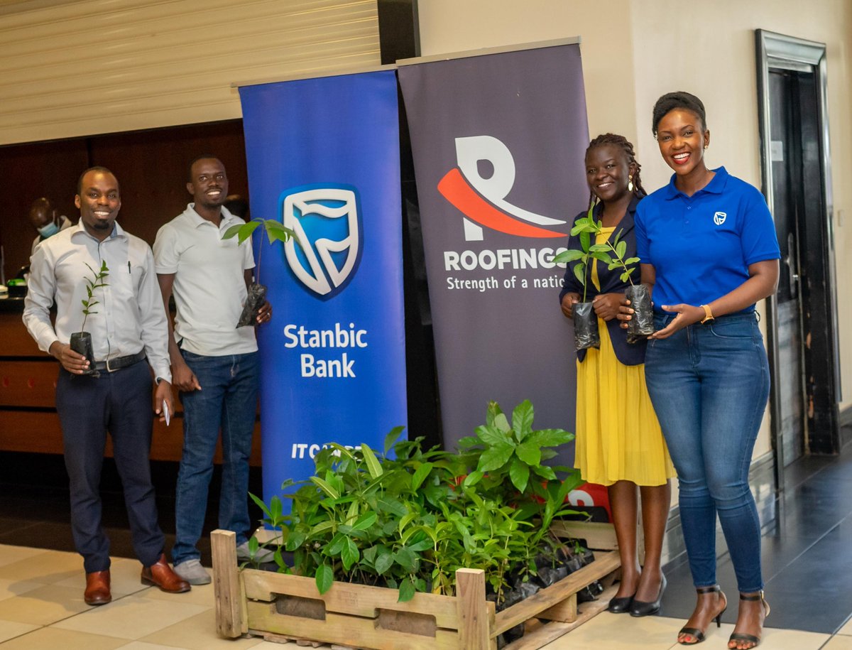 A massive thank you to @RoofingsGroupUG for the generous contribution of 140,000 tree siblings 🌳🌴🌲🌱to the schools participating in Stanbic National Schools 🥳. This will go a long way as we promote environmental conservation in schools.@stanbicug