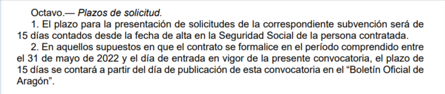 Cosas de verano:Las subvenciones en Aragón de fomento de la contratación estable y de calidad de jóvenes cualificados salen hoy 15 de julio y dejan el plazo tan solo de 15 días para solicitarlas(normalmente era 1 mes).Como dice mi compañero <a href="/alberjv/">Alberto Joven 🇪🇸</a> julio es el nuevo 31 diciembre