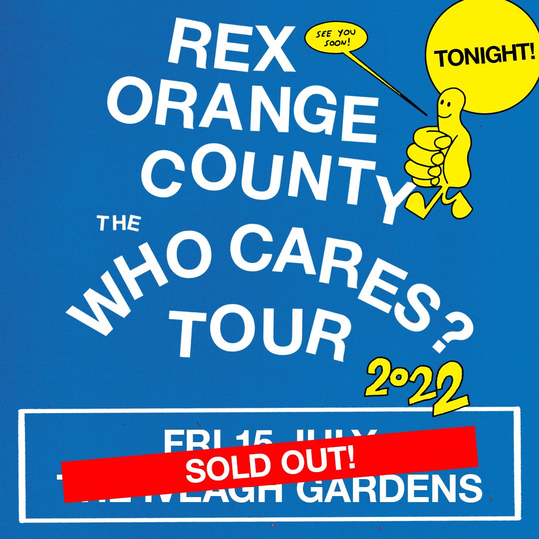 👍𝗦𝗛𝗢𝗪𝗧𝗜𝗠𝗘𝗦👍 Are you ready for indie pop genius @rexorangecounty tonight in The Iveagh Gardens ? Doors ~ 6.30PM Rex Orange Count ~ 8.00PM