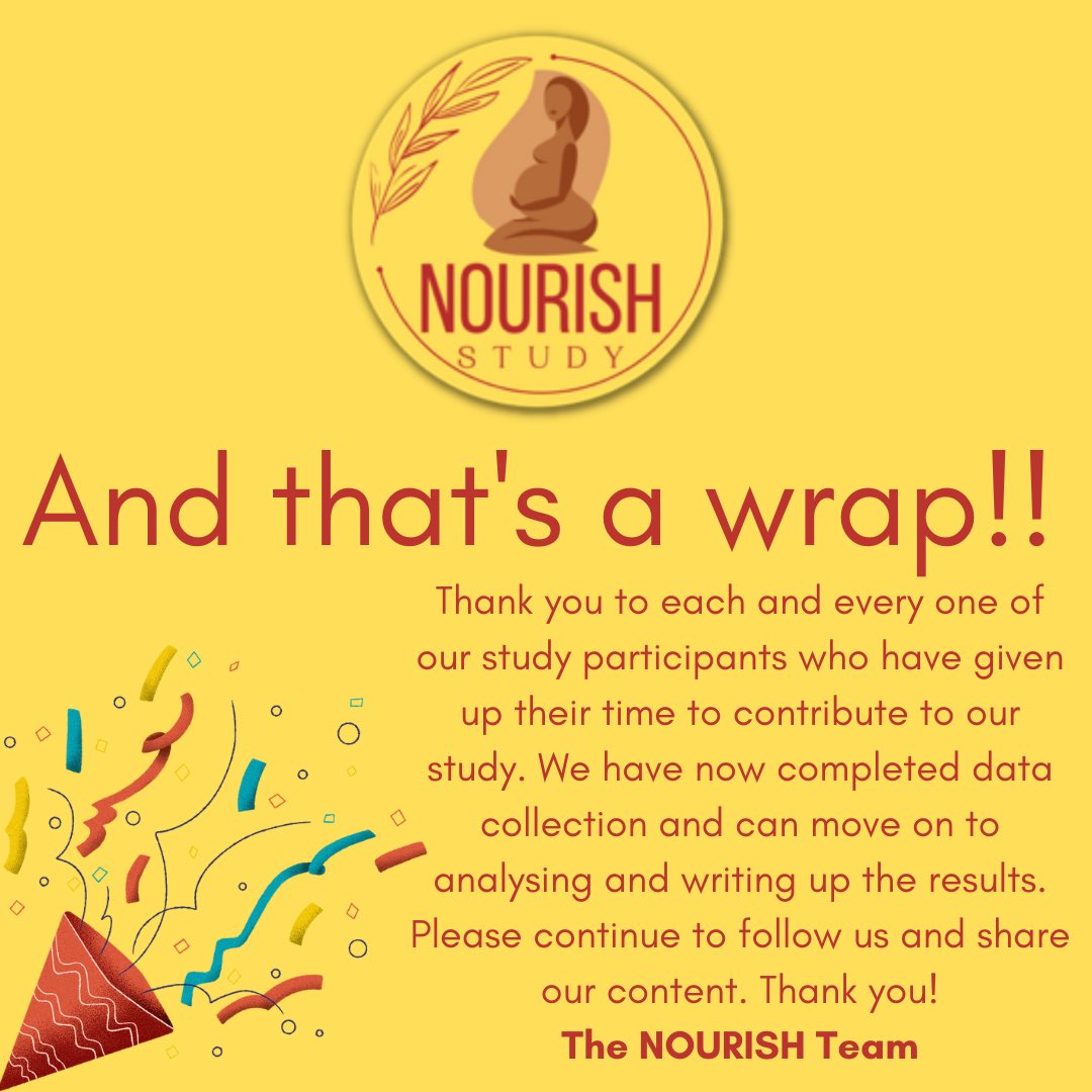 So exciting, we have finished data collection. Keep your eyes peeled for our findings. A big thank you to participants and everyone who has helped share 🙂 #hyperemesis #hyperemesisgravidarum #pregnancy #research