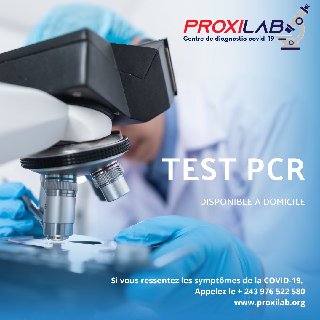 PROXILAB1's tweet photo. #testcovid19 

Test PCR disponible chez nous en 24 heures.
Vos résultats disponibles en ligne, au laboratoire ou par mail selon votre convenance. 
#kisnshasa #laboratoire #medecine #test https://t.co/K6qWkjjKJ7