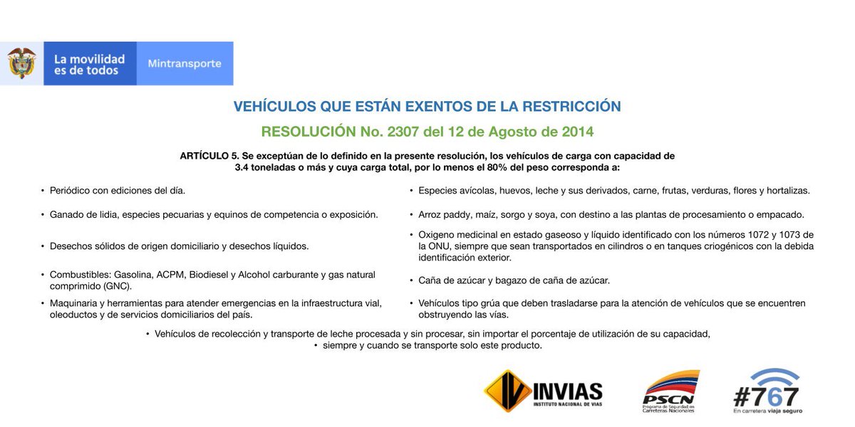 Asecarga's tweet photo. A continuación la #RestricciónDeCarga para el fin de semana.

Recuerda que esta información está sujeta a cambios. https://t.co/CfPg3ixfq3