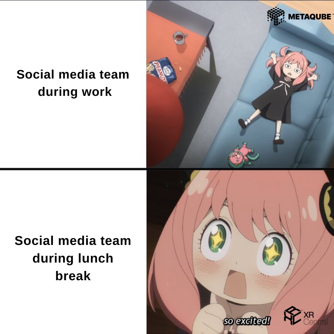 XRC_MetaQube's tweet photo. Atleast we are owning up to it😂
.
.
.
#memes #memes😂 #socialmedia #socialmediamanager #spyxfamily #funny #lunch #lunchbreak https://t.co/gDUbjTbkGh