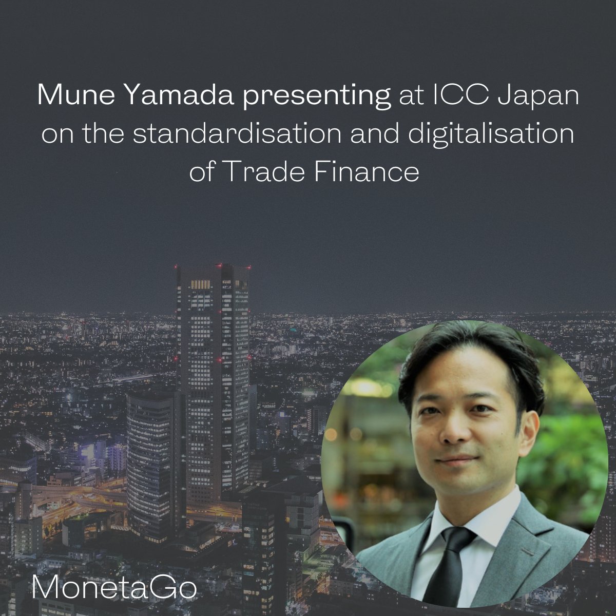 Monetago's tweet image. We are delighted to share that Munetoshi Yamada our Managing Director for Japan has been invited to speak by the ICC Japan on a webinar discussing the standardisation and digitalisation of Trade Finance.

#fintech #securefinancing #iccjapan #tradefinance #tradematters