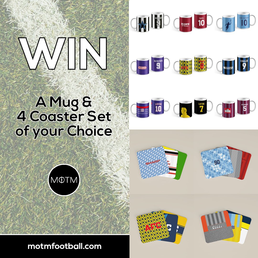 motm_football's tweet photo. ☕ MUG &amp; COASTERS GIVEAWAY☕

To celebrate the launch of our new mugs, we are giving away a mug and set of 4 coasters of your choice.

To enter:
✔️Retweet this post
✔️Follow @motm_football 

The winner will be announced a week today.

Good luck!🍀

#competition #giveaway #win https://t.co/5Wudw9yDnH