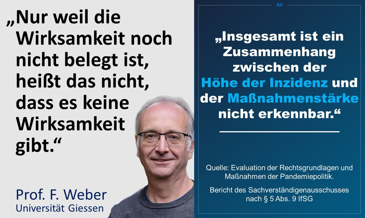 Euro_RePorter's tweet photo. @Tim_Roehn @Friedemann1 „Nur weil die Wirksamkeit noch nicht belegt ist, heißt das nicht, dass es keine Wirksamkeit gibt.“
Prof. Friedemann Weber (Universität Giessen) zur fehlenden Evidenz für Wirksamkeit fast aller #Corona-Massnahmen nach 2.5 Jahren
#TeamWissenschaft #AbsenceOfEvidence https://t.co/GiiZMaXWPM
