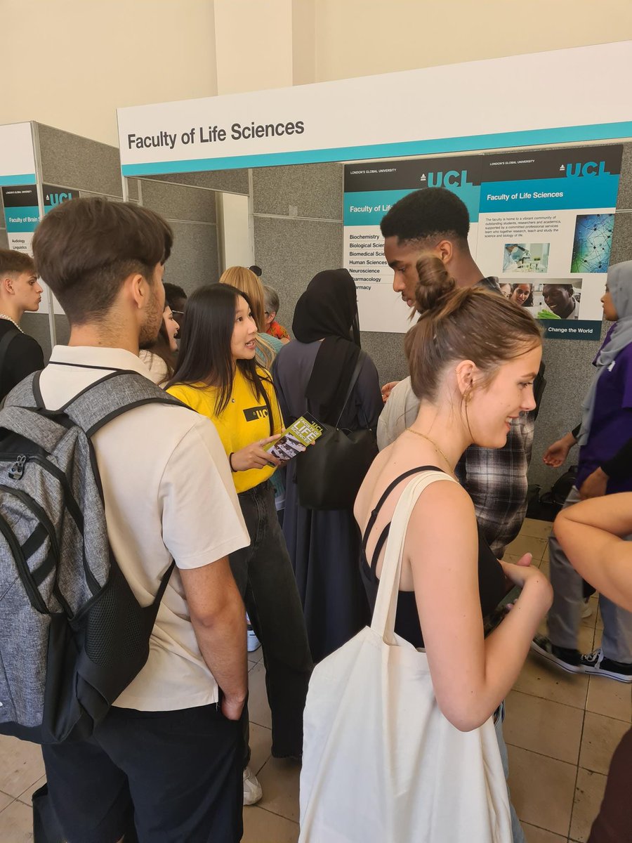 Visit us at our Faculty stand in the South Cloisters to speak to some of our staff and students and find out more about life at UCL! 

We're here until 4pm today and between 10am and 4pm tomorrow.

#UCLOpenDays