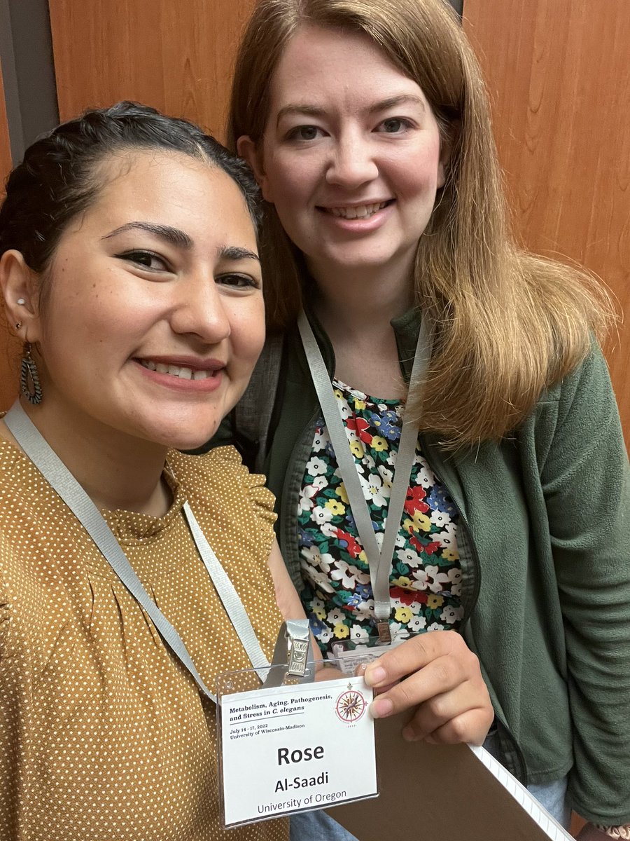 Rوse Al-Saadi (@rosesalsaadi) on Twitter photo Excited for a *full* day of science at the worm aging conference with <a href="/itsamywebster/">Amy Webster</a> #MAPS2022 Excited for a *full* day of science at the worm aging conference with <a href="/itsamywebster/">Amy Webster</a> #MAPS2022
