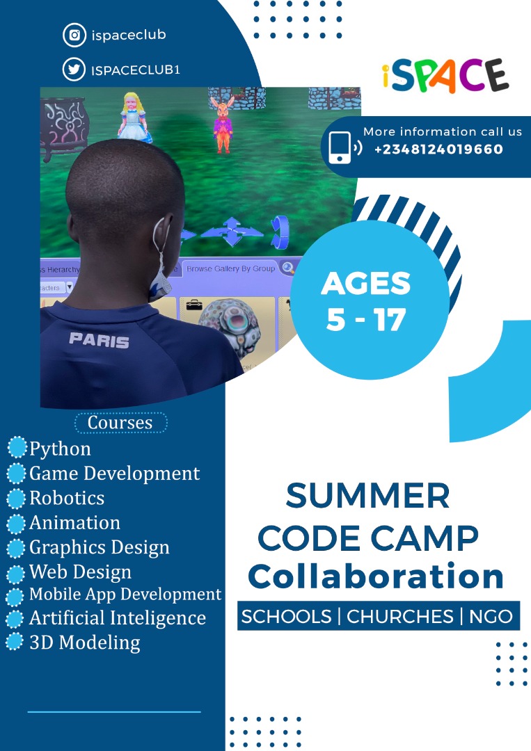ISPACECLUB1's tweet image. Kindly call for more info #SummerCoding #dataAnalytics #kids #holiday #coding #robotics