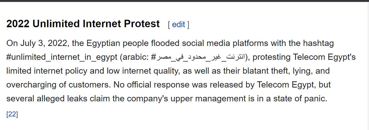EsmailTaha_74's tweet photo. كلمتين للناس اللي تعبت دا موقع ( ويكابيديا ) اتكلم عن الهاشتاج بتعنا والمشاهير بتدعم والله بلاش نقف قطعنا طريق طويل مع بعض فلازم نكمل والله مافضلش كتير وهنرتاح فنتعب الفتره دي عشان دي هتحدد كل حاجه وعاش يا شباب 😍
#انترنت_لا_محدود_في_مصر https://t.co/ILvcffPAFX
