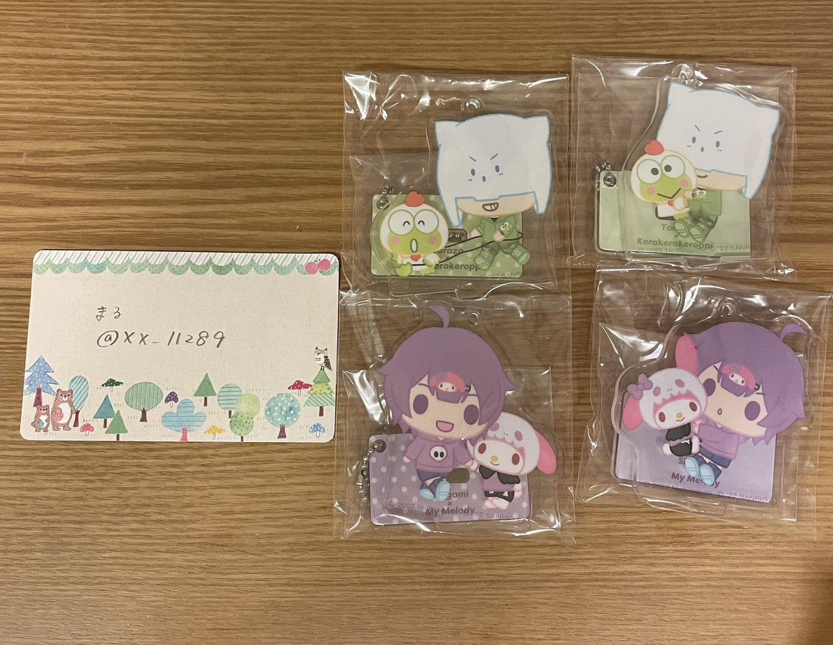 xx_ll289's tweet photo. 日常組 サンリオコラボ アクスタ 交換

譲￤💜、💚

求￤同種💙

郵送または名古屋周辺手渡しでのお取引となります。
心当たりがございましたら気軽にお声がけくださいませ。 https://t.co/5gzm41B3mP