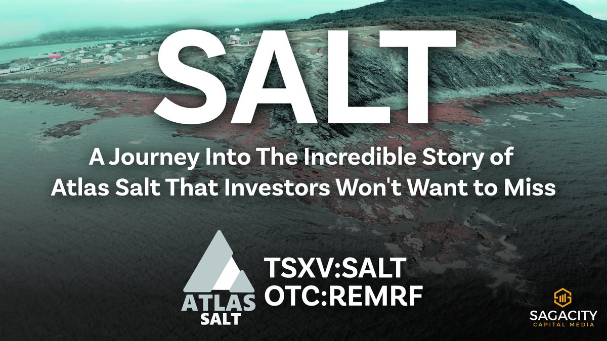Salt, the commodity that wars were once waged over, empires built upon, and trade routes set around for thousands of years, comes back into the minds of investors with @AtlasSaltInc 

This, is their story. 

Full Video👇 $SALT $REMRF
youtube.com/watch?v=3DrVVl…