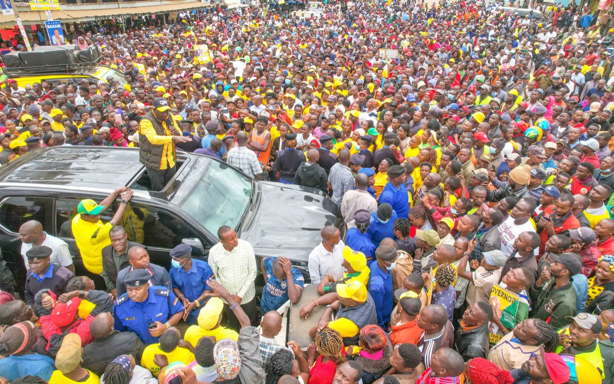 WilliamsRuto's tweet image. Ruiru town, Kiambu County speaking the language of hustlers.