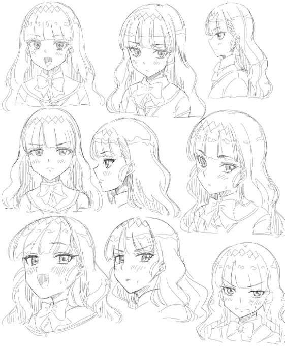 顔を可愛く描けるようになりたいから練習するぞ! 08 