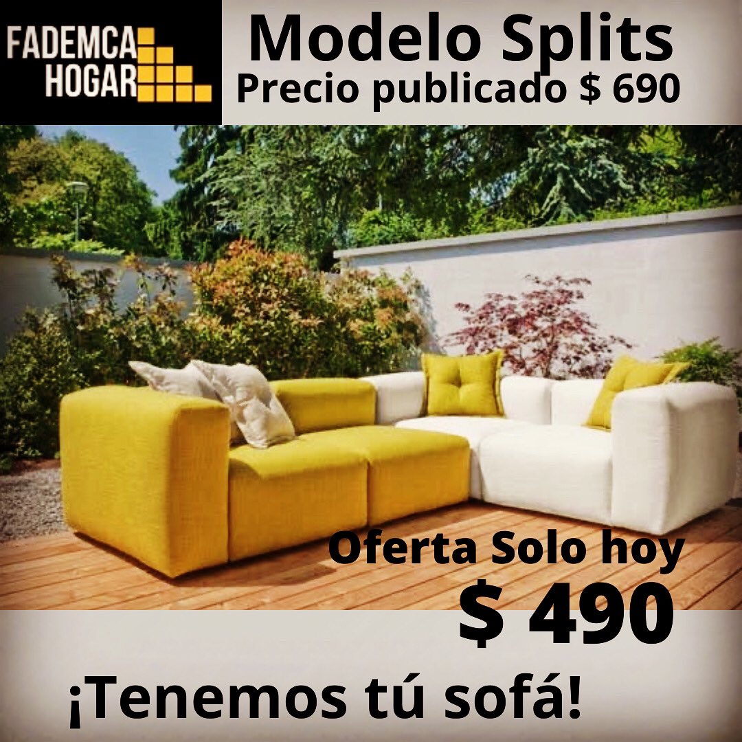 fademcahogar's tweet image. Aprovecha la oferta del día. Juego Splits de 4 piezas: un sofá dividido y dos módulos; modernos, versátil, bello, envidia para tus invitados…
¡Para iluminar tu sala de estar!

Dale ♥️y comparte 👍
bit.ly/fdmhogar
#sofadiseño  #loquiereslotienes #tusofa