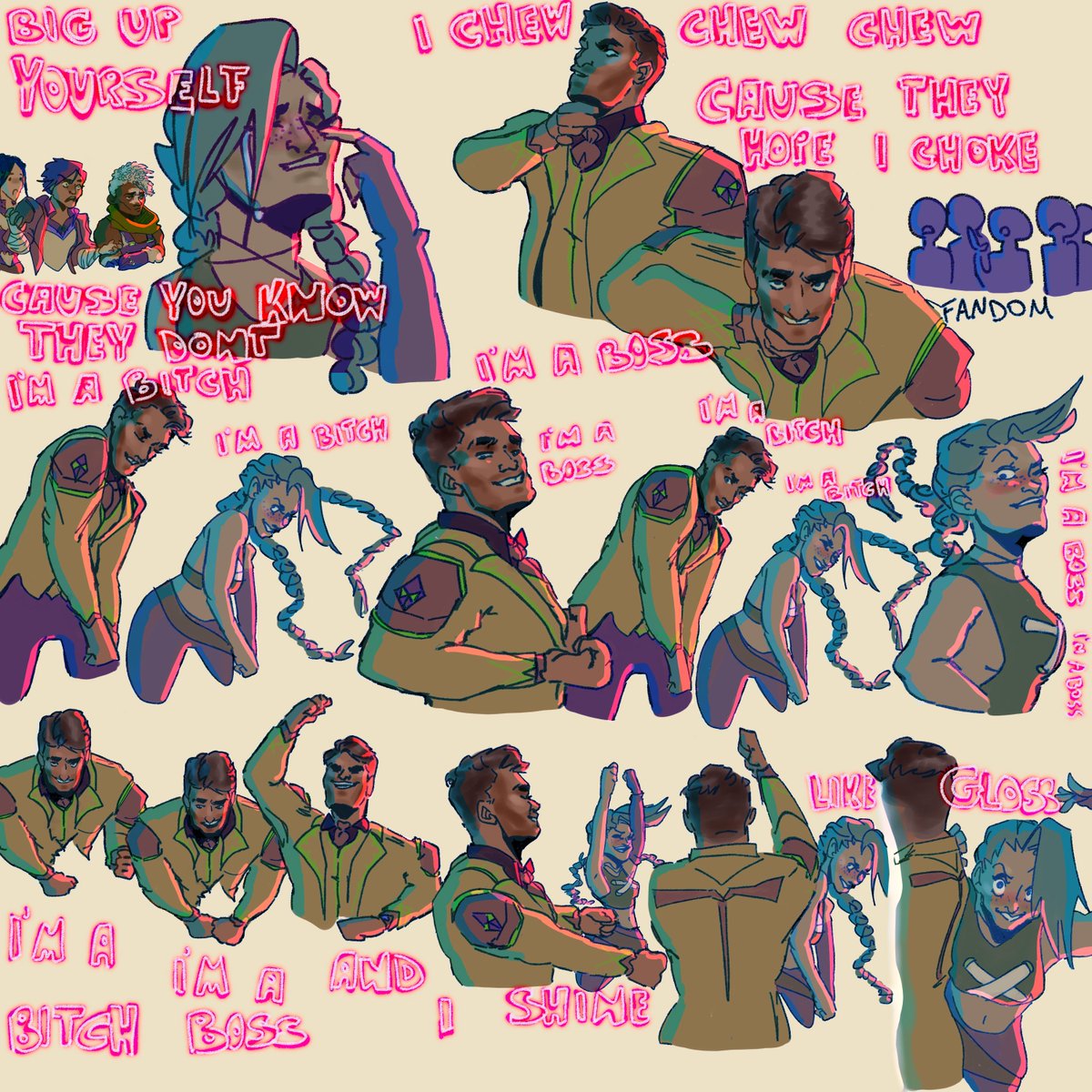 sup_honeyy's tweet photo. Unhinged chaos squad
#arcane #jaycetalis #jinx #caitvi #ekko #timebomb https://t.co/W9UWfiSSQB