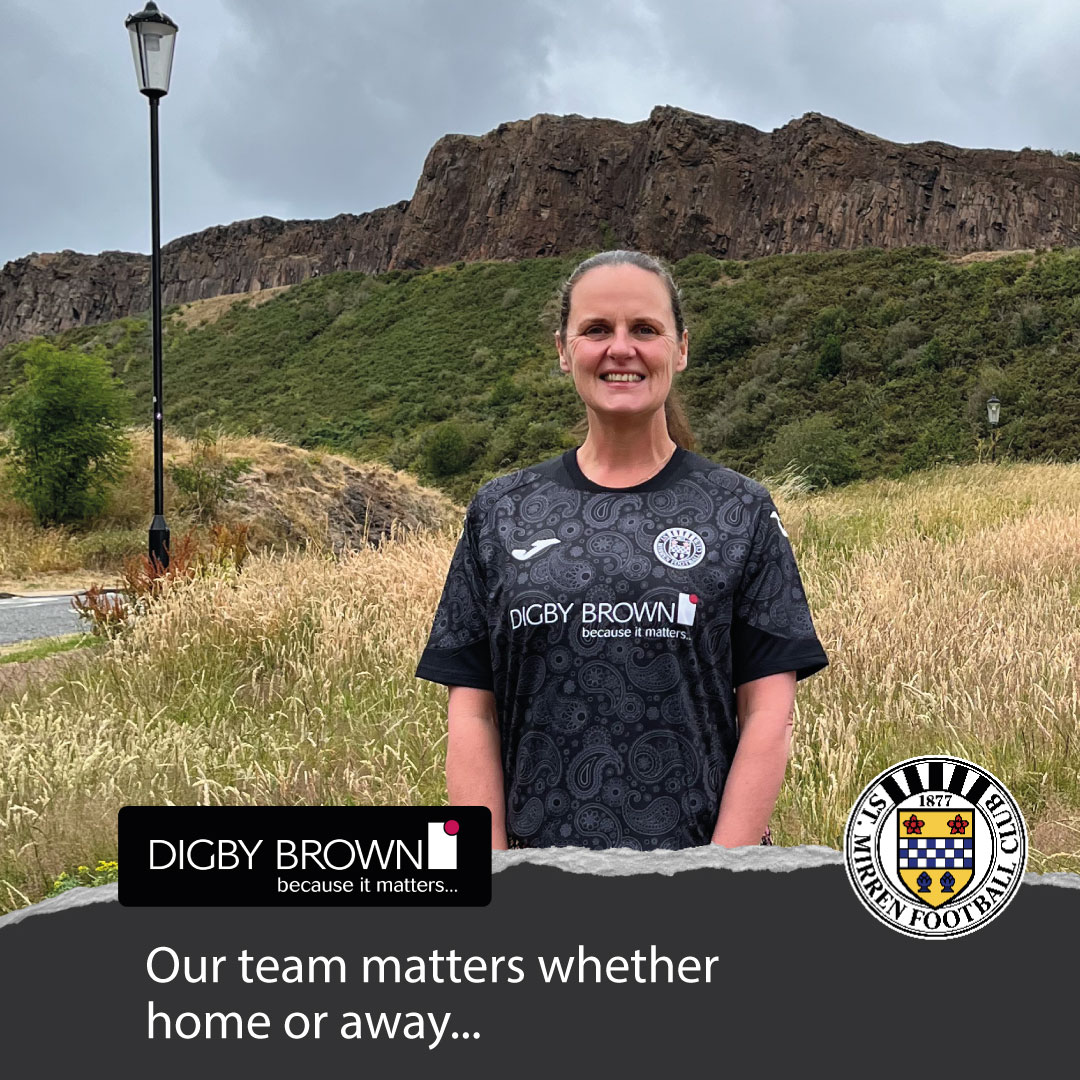 Wendy Quinn, Director of HR from #OurTeam is supporting #OurStMirren in their new #AwayStrip against the iconic backdrop of #ArthursSeat in #Edinburgh.

We're proud to be main #sponsor of such a community driven team like <a href="/saintmirrenfc/">St Mirren FC</a> ⚽

#OurTown #OurStrip #OurCommunity