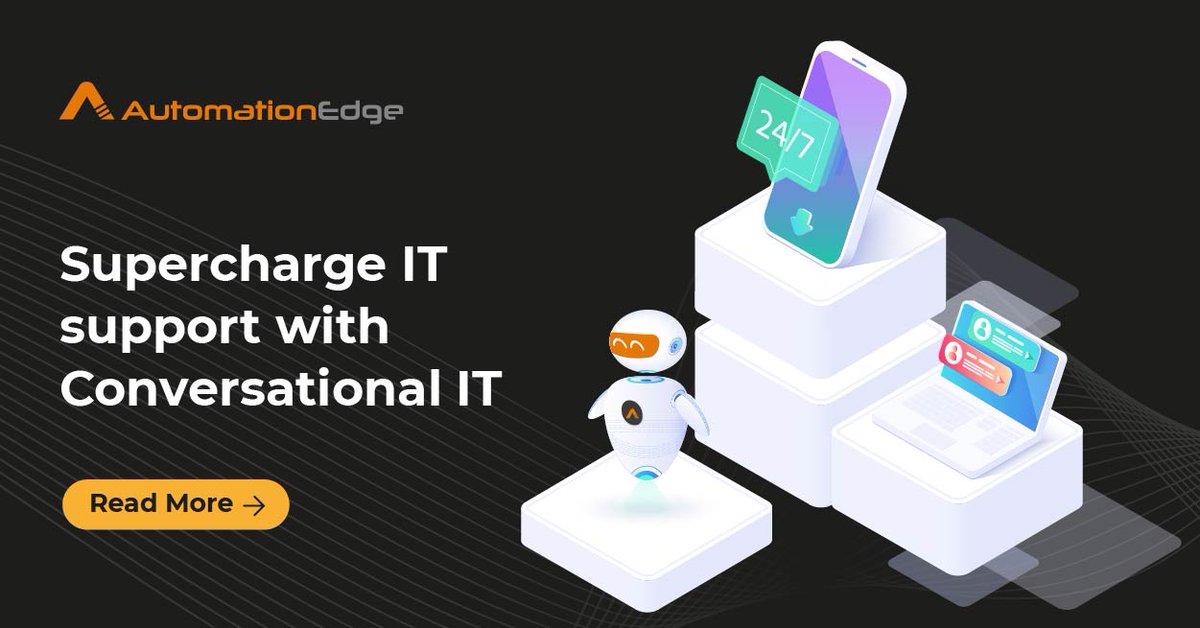 AutomationEdge's tweet photo. #ConversationalIT just got you covered in getting away from spending time on iterative activities. Utilizing Conversational IT help yourself with #selfservice assistance and omnichannel support

Discover AutomationEdge Conversational IT solutions

https://t.co/rtTdGnPBO6 https://t.co/Uye04L3ATR