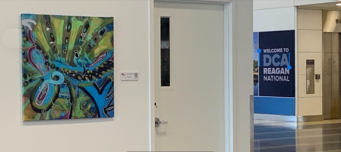 John’s first official art debut and at none other than the iconic <a href="/Reagan_Airport/">Reagan Airport</a> This is such a proud moment. Try to spot it next time you’re there!
#wounds2wellness #veterans #veteransupport #military #ptsd #tbi #addiction #jpmf #mentalhealth