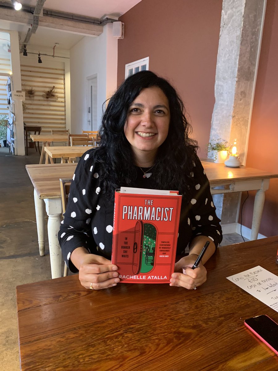 SO good to hear @rachelle_ata read from #ThePharmacist @FoodstoryCoffee #Aberdeen … #SpeculativeFiction @HodderBooks #DebutFiction #FridayReads