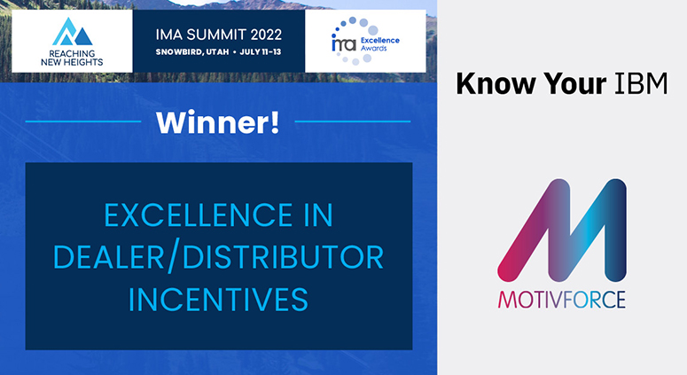 We're absolutely thrilled and proud to win @IncentiveMktg Award for Excellence in Dealer/Distributor Incentives with our longstanding client <a href="/IBM/">IBM</a> and the hugely successful Know Your IBM channel partner program. ow.ly/Qbcl50JW4ca #IMASummit2022    #IMASummitAwards