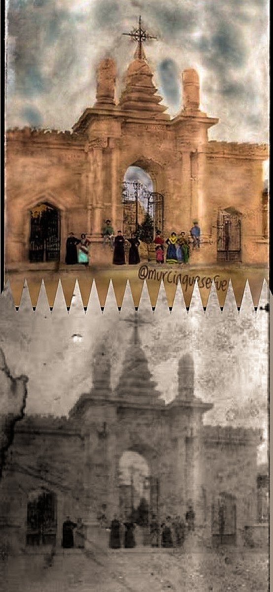 murciaquesefue's tweet image. Murcia. Primera foto que se tiene constancia del cementerio de Nuestro Padre Jesús en 1895. Fue creado en 1885 y es considerado un cementerio monumental con su bella puerta  concebida como entrada a la necrópolis. La foto original estaba muy deteriorada. @antoniorentero