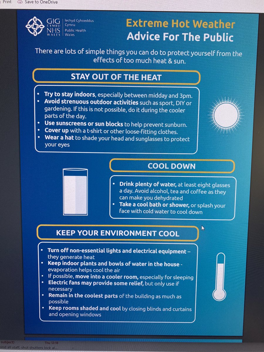 AdamsdownPrm's tweet photo. Please take note of advice from @PublicHealthW on how to stay safe in the forthcoming extreme weather conditions ☀️☀️☀️☀️☀️☀️☀️☀️☀️
We will be open on Monday next week but Mrs Thomas has issued a letter to parents with advice and guidance.
Diolch for your support.
🌍 https://t.co/JFbgH6d0Yj