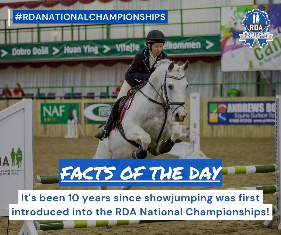 RDAnational's tweet photo. 💬 Did you know this?

FACTS OF THE DAY:
It's been 10 years since showjumping was first introduced into the RDA National Championships at @HartpuryEquine!

#RDANationalChampionships https://t.co/h0IVpGn5yL