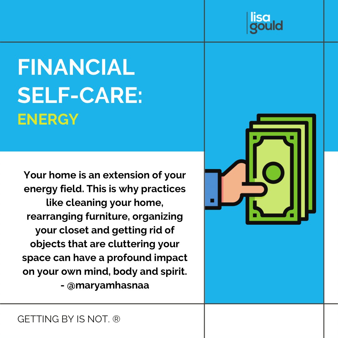 TheLisaGould's tweet photo. #MindfulLiving #PersonalFinance #LisaGould #GettingByIsNot #SelfCare #SmallBusinessOwner #Money #LawOfAttraction #FinancialSelfCare https://t.co/L0lCFjq6xS