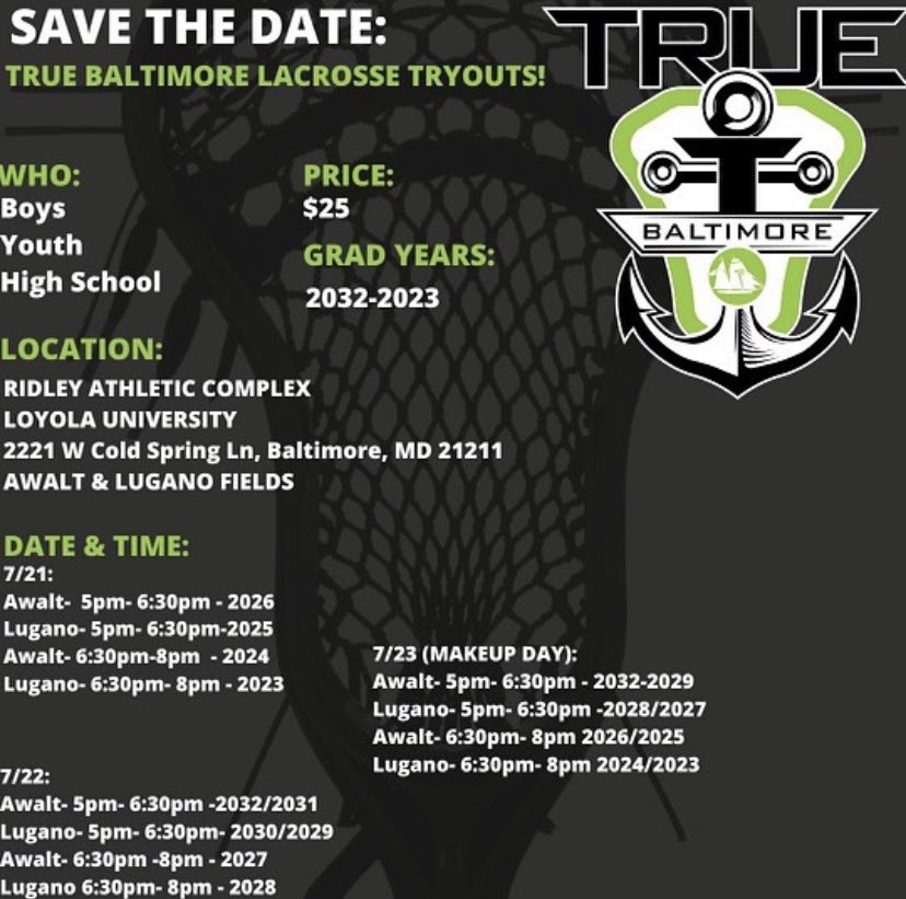 Matt Ryan (@real_mattryan) on Twitter photo 🚨 Tryouts are right around the corner! <a href="/baltimore_true/">True Lacrosse Baltimore</a> <a href="/coachtotaro/">Kevin Totaro</a> #trueon2 ⠀
⠀
truelacrossemd.leagueapps.com/events/3073336… 🚨 Tryouts are right around the corner! <a href="/baltimore_true/">True Lacrosse Baltimore</a> <a href="/coachtotaro/">Kevin Totaro</a> #trueon2 ⠀
⠀
truelacrossemd.leagueapps.com/events/3073336…