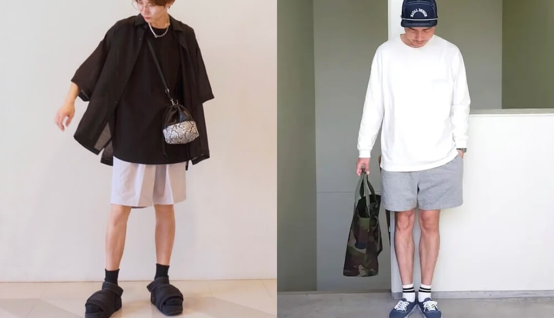 Men Scodecollection グレーショートパンツの夏コーデ 白 黒の中間色として使い勝手のいい グレー いつも白や黒を選びがちなら グレーを取り入れてコーデの幅を広げてみませんか T Co W3yj9cpodc グレーショートパンツ メンズ