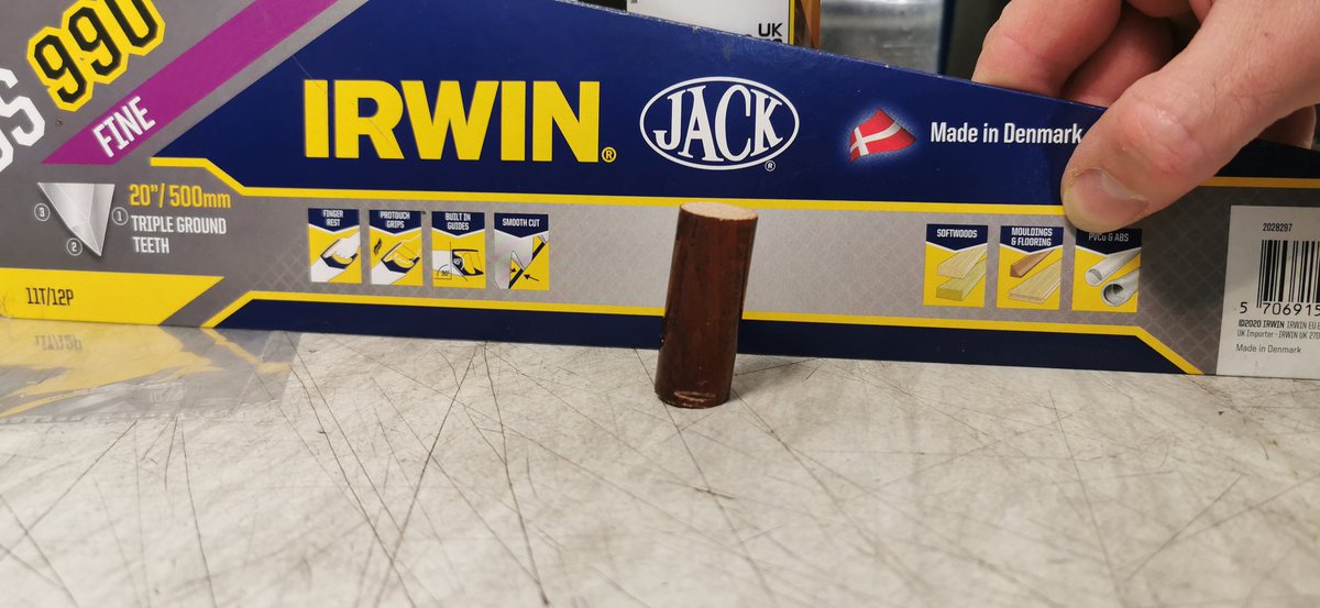 Laner_1984's tweet photo. @IRWINtools hello, the plus 990 fine cut saw is absolutly lovely to use,
 However whenever my colleague uses it, it doesn't seem to cut straight, is this a fault with your product please?
 Kind regards
Ben Lane
and
David "wonkey cut" Wallis. https://t.co/Odv6OaAkjk