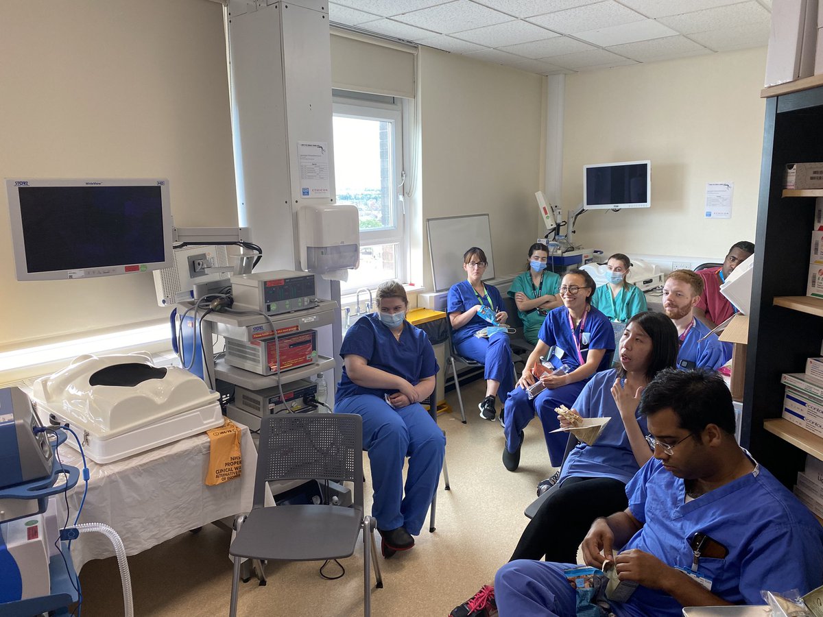 NorthTeesSurg's tweet photo. Having a great session in our Training Suite this afternoon! Thanks to our Ethicon reps Phil and Jonathan for a great teaching session on energy and electrosurgery! Now on to some laparoscopic skills practice! https://t.co/NBaC1qAZwc