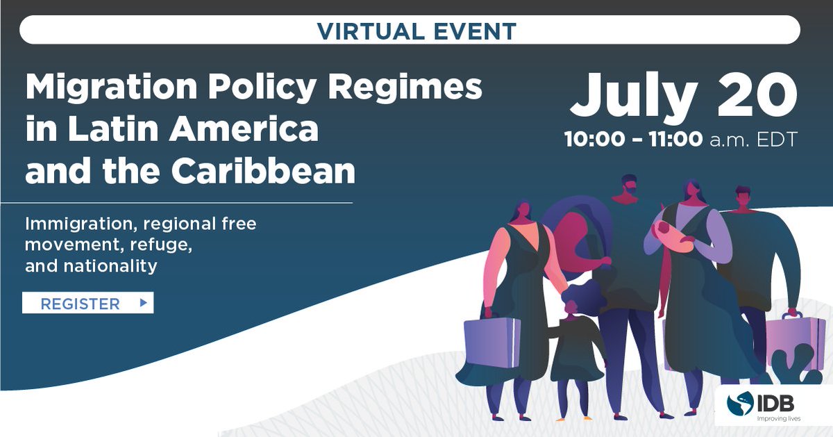 To better understand how countries can approach #Migration challenges we compiled and analyzed data from Latin America and the Caribbean to provide #Policy recommendations. Tune in next Wednesday 🗓️ bddy.me/3aCLRY8
