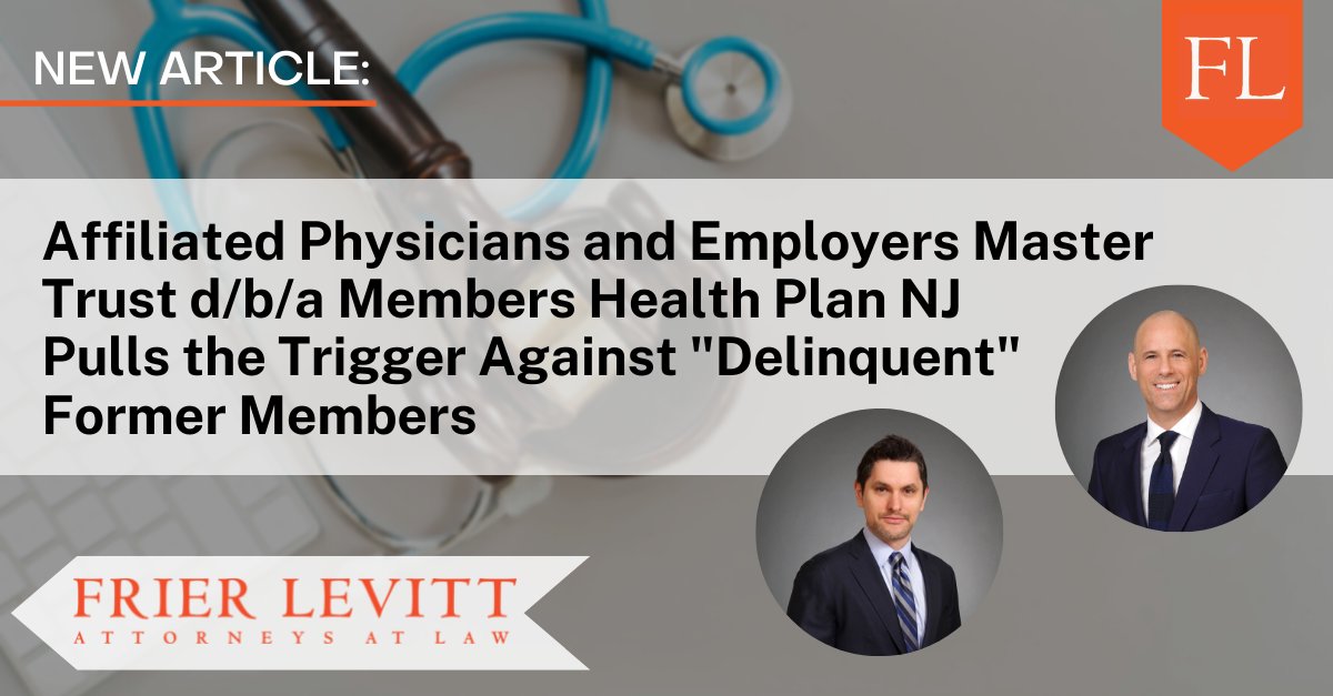 FrierLevitt's tweet photo. On July 5, the #APEMT #Trust filed suit against thirty members or former members for outstanding assessments allegedly owed.

#Frier Levitt attorneys Jonathan Levitt and Jason Silberberg discuss the recent legal actions of the APEMT Trust in a new article. https://t.co/YHeb2Ct7co https://t.co/0yJJOwykkL