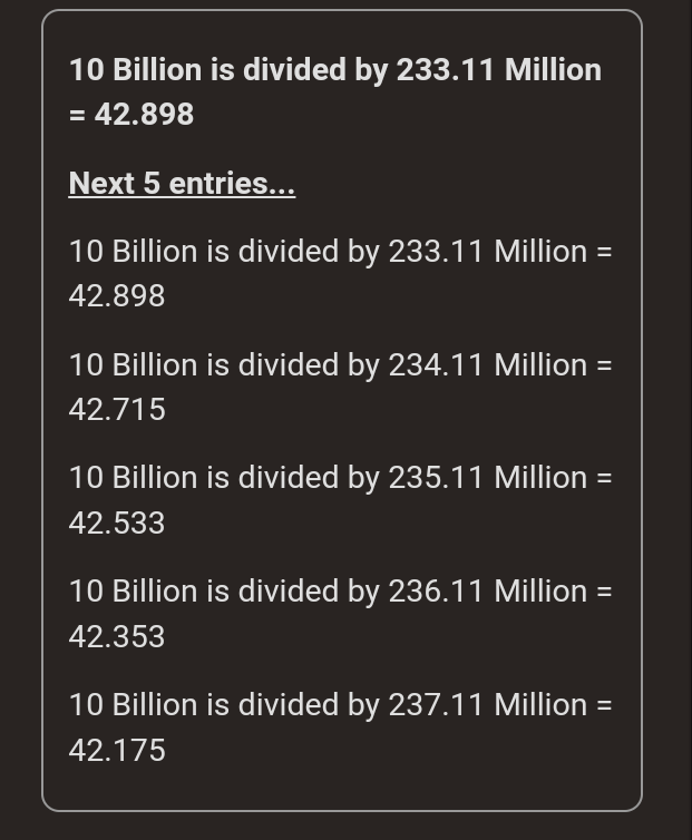 TheArchitect_GT's tweet photo. This is what the future natural progression share price looks like on a 5B & 10B valuations
$BBIG
An increase in shares through a yes vote, will de-value these figures
Merger completion + Valuation fist not dilution
We haven't come this far to then be diluted before progression https://t.co/9k5kDKfvoZ