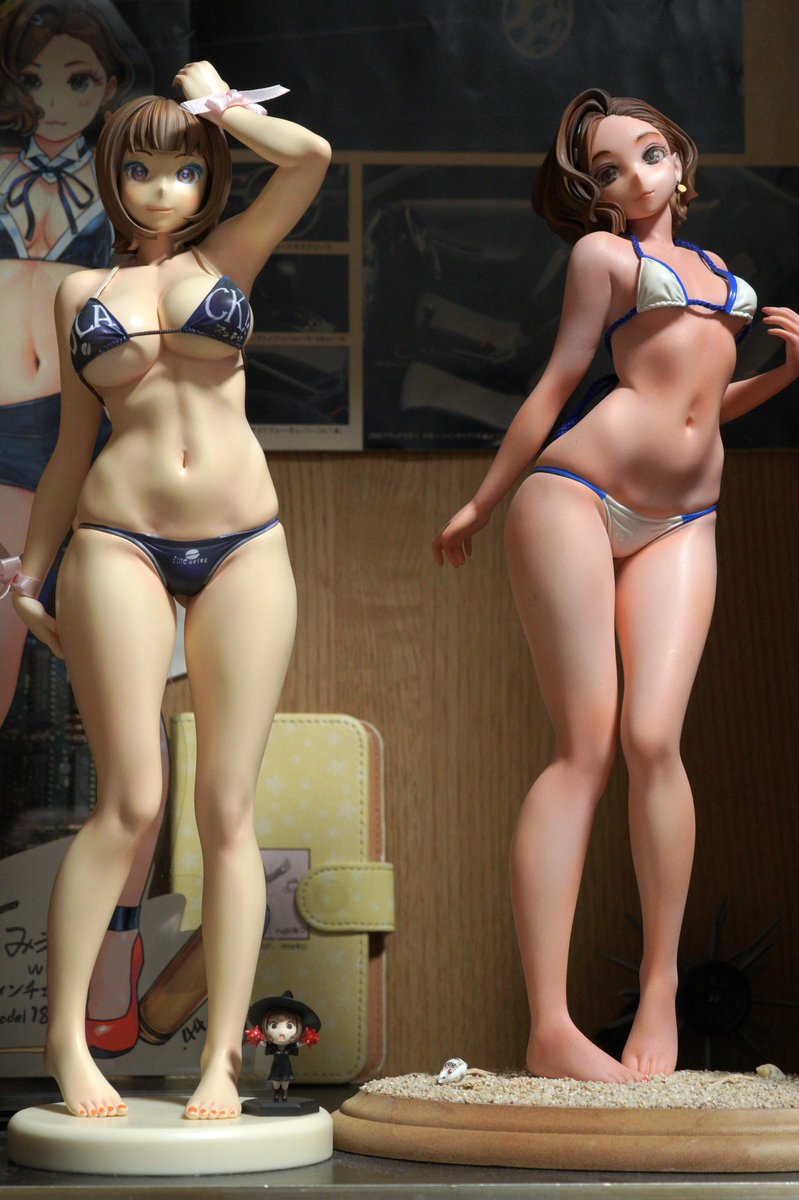 それでガレージキット版見栄子をお作りになったのだけど、本当はホットパンツを履かせたかったのだけど間に合わずビキニパンツになったのであった。 