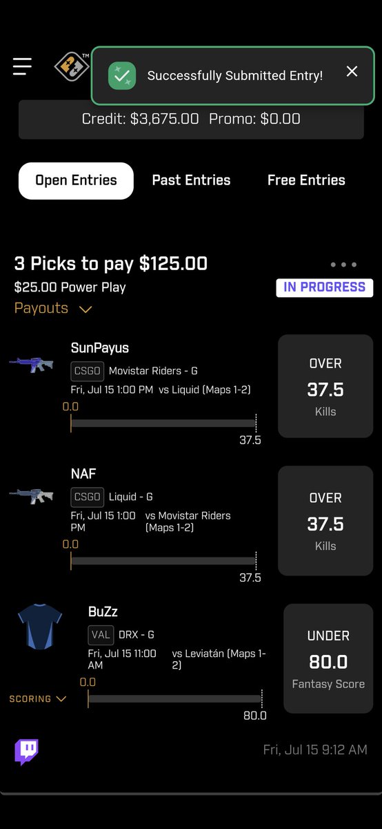 DjCuTToNe's tweet image. Think I will start a 🪜 plays and see how it goes.

#esports
#gamblingtwitter
#ladderplay

Sun and Naf on a roll

Seems to always be Naf of Elige and I'm hoping we have a Naf performance in a match that should be fairly close

Buzz is in a blowout potential matchup!