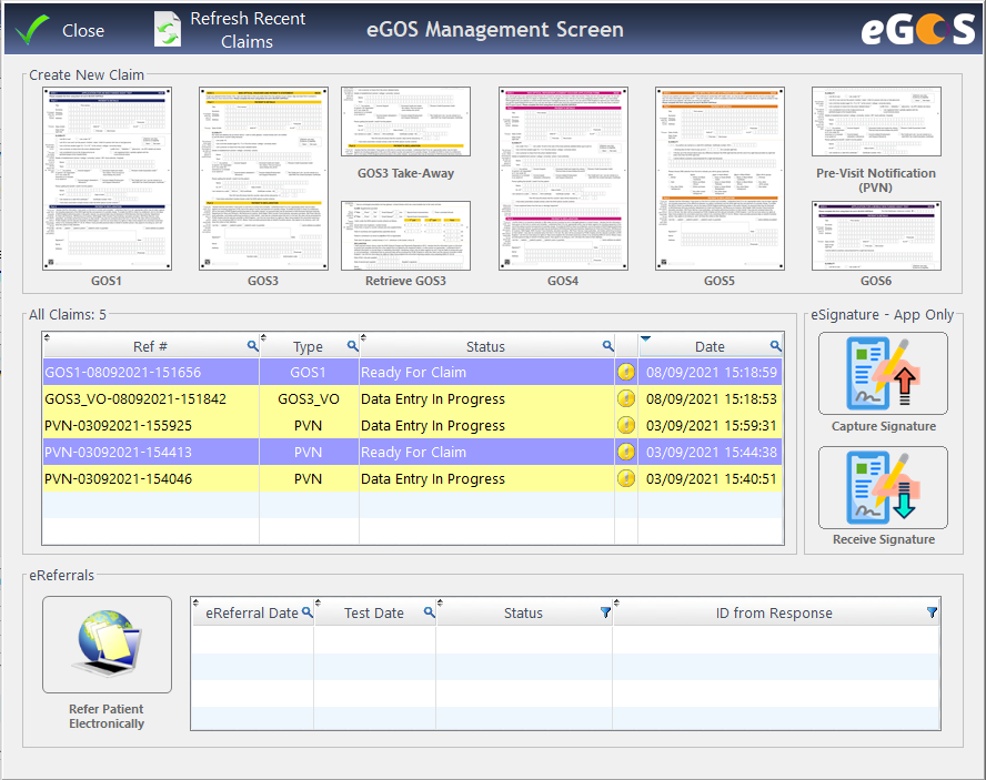 optinetuk's tweet photo. Manage your eGOS claims from within FLEX, no need to use the PCSE portal. Easy to use - GOS forms are pre-filled and displayed on-screen for staff to check - come and find out more about how #Flex can help your practice. https://t.co/RTZQJhDale