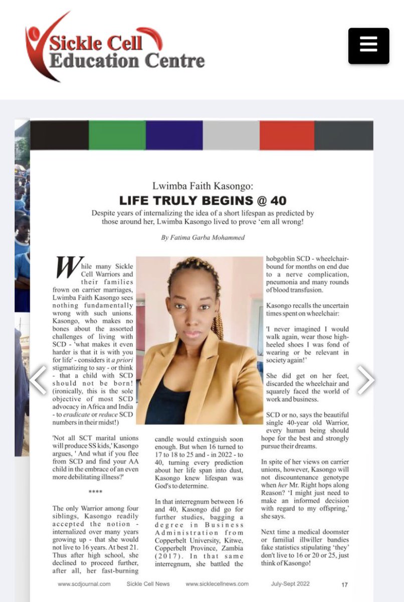 lwimbaa's tweet photo. Hello Nigeria 🇳🇬 🇳🇬🇳🇬🇳🇬

Thank you to the Sicklecell News Magazine, for this feature. 

You can use this link to access the online magazine 
SCNEWS July-Sept Edition - at https://t.co/KExH0zc6UA https://t.co/2xiQhn2hFg