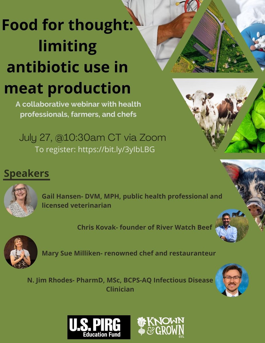 The @WHO just emphasized that in order to address #antibioticresistance all sectors have to work together. Join us for a virtual panel where stakeholders from healthcare and agriculture will talk strategies for reducing #antibiotic use. bit.ly/3yIbLBG