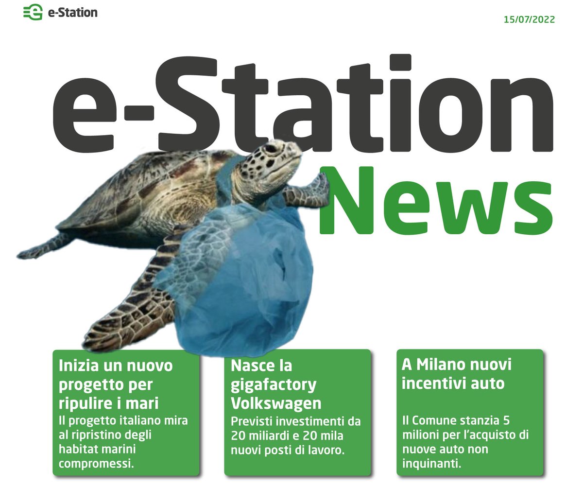 eStationit's tweet photo. Le tre #notizie principali su #ambiente e mobilità sostenibile selezionate da noi questa settimana riguardano:
- L'inizio di un nuovo progetto per pulire i #mari;
- Nasce la gigafactory #Volkswagen;
- A Milano nuovi #incentivi auto.
Maggiori info su:
https://t.co/Gzeyvp6oWU https://t.co/n0xVWGPCk0