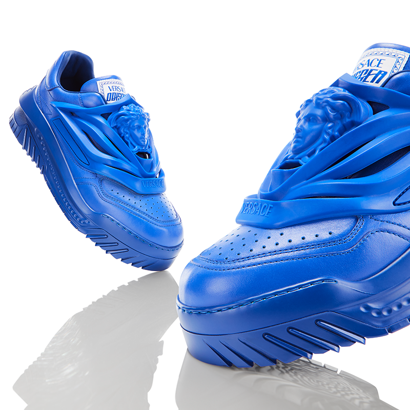 Versace's tweet photo. New Odissea sneakers, now at https://t.co/3RxPslmoop.
