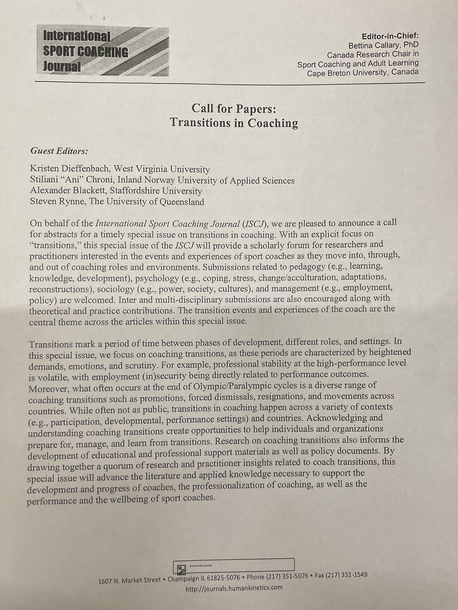 Kristen Dieffenbach (@drdcoachscience) on Twitter photo Great discussion on applied practices in supporting career transitions in sport <a href="/fepsac2022/">FEPSAC 2022 Padova</a> Are you doing work to support sport coach transitions in sport? Submit your work to the <a href="/ISCJHK/">ISCJ</a> special issue @AniChroni <a href="/RynneSteven/">Steven Rynne</a> <a href="/alex_blackett/">Dr Alex Blackett</a> <a href="/IcceResearch/">ICCE Research</a> <a href="/CoachingEd/">USCCE</a> Great discussion on applied practices in supporting career transitions in sport <a href="/fepsac2022/">FEPSAC 2022 Padova</a> Are you doing work to support sport coach transitions in sport? Submit your work to the <a href="/ISCJHK/">ISCJ</a> special issue @AniChroni <a href="/RynneSteven/">Steven Rynne</a> <a href="/alex_blackett/">Dr Alex Blackett</a> <a href="/IcceResearch/">ICCE Research</a> <a href="/CoachingEd/">USCCE</a>