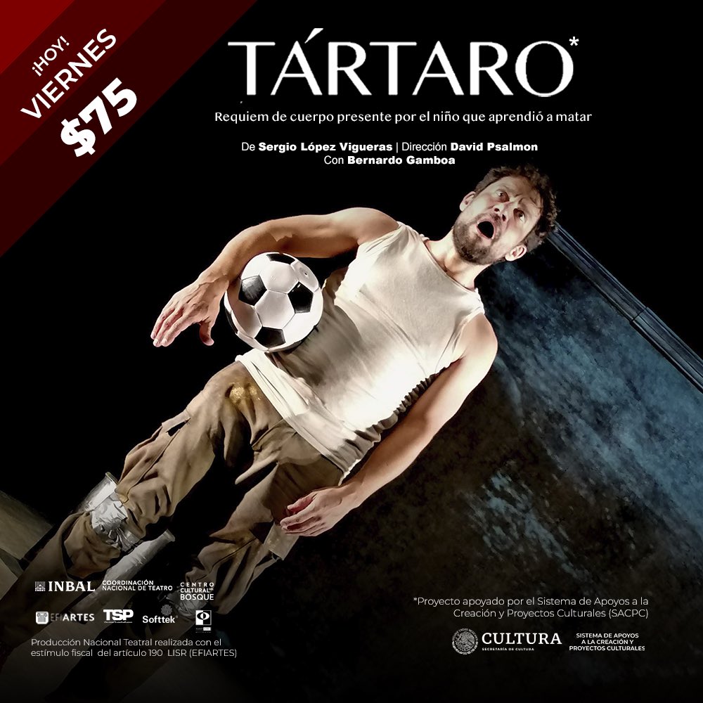 𝗧𝗔́𝗥𝗧𝗔𝗥𝗢“Una parábola tendida entre el mito universal y la realidad social mexicana.”

#viernes 👉🏼💲75 🎟 comprando en Taquilla y #teatroenbici 💲45

🕰Ju Vi 20h•Sá 19h•Do 18h
🎭Teatro del Bosque,Julio Castillo

📸Stephanie Romo

#Tártaro #TSP #FONCA #EFIArtes